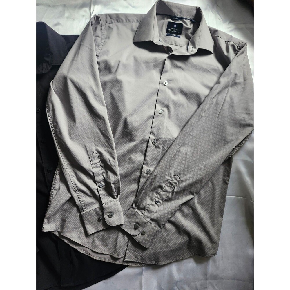 Ben Sherman & Apt. 9 Men’s Button‑Up Shirts – Lot of 2, Long Sleeve, Size M